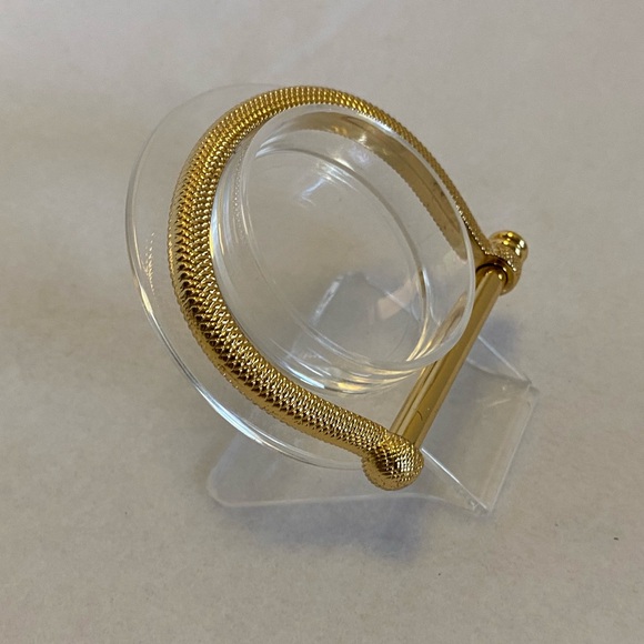 Gold Plated Cuff/Bracelet - Crystal Clasp/Twist - Picture 7 of 16